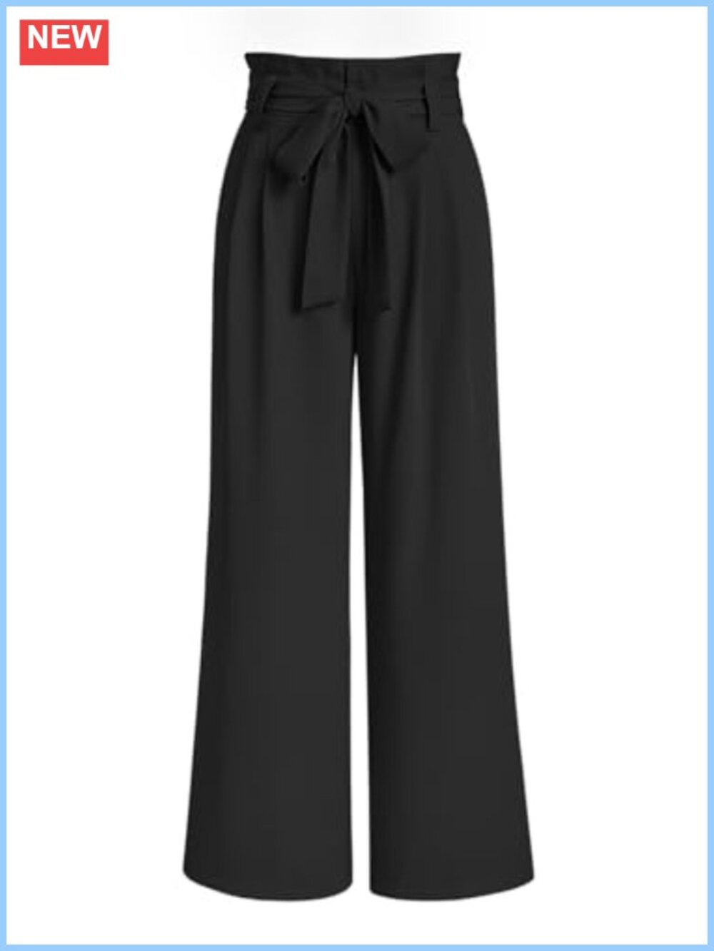 Wide Leg Paperbag Waist Dress Pants with Removable Belt